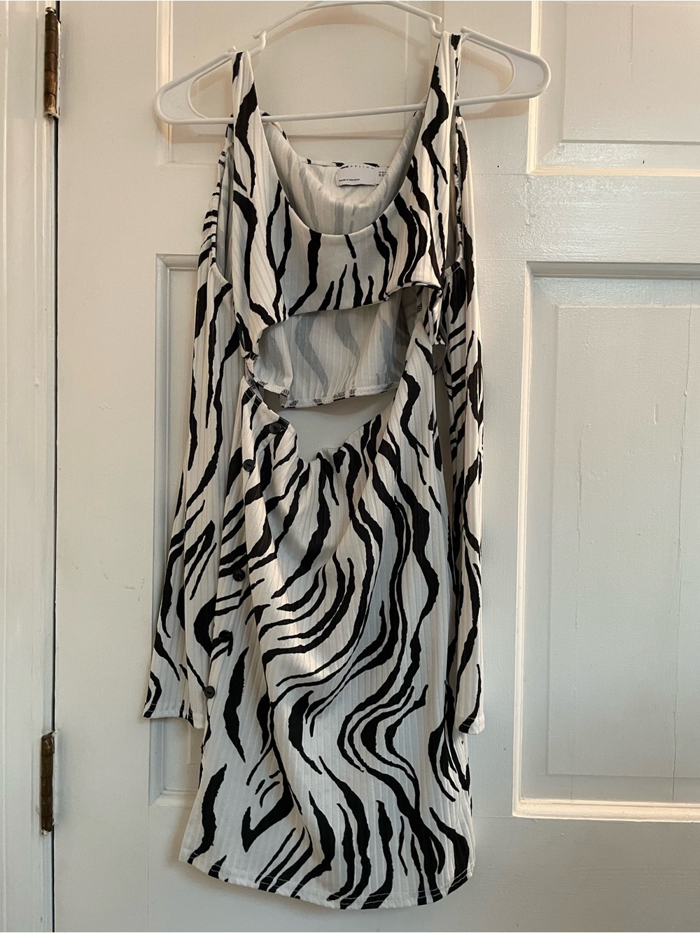 ASOS Black and White Zebra Print Mini Dress